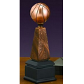 Basketball Blissful Victory Award. 10-1/2"h x 3-1/2"w x 3-1/2"d.